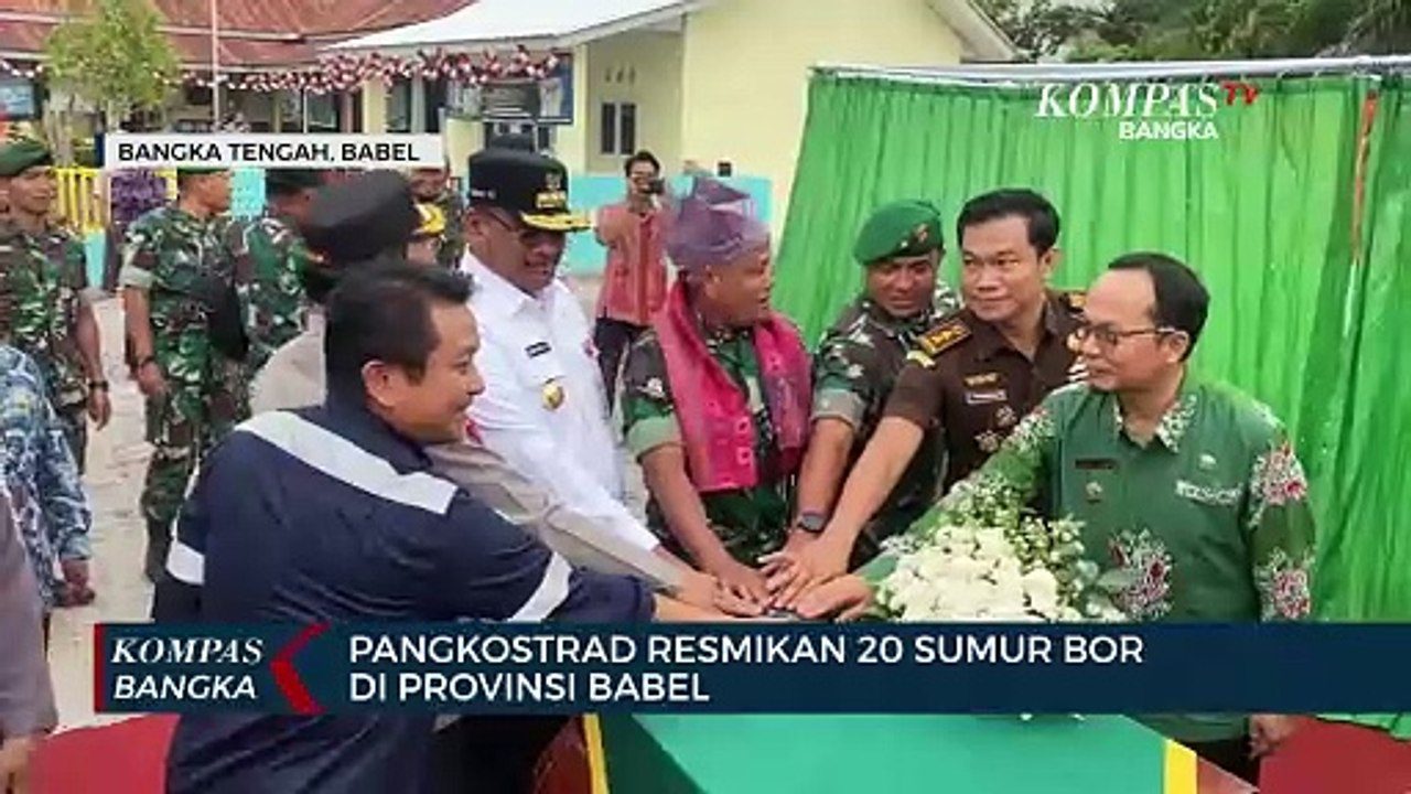 Pangkostrad Resmikan 20 Sumur Bor di Kep. Bangka Belitung