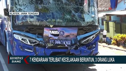 Kecelakaan Beruntun Libatkan 7 Kendaraan di Klaten, Tiga Orang Alami Luka-Luka
