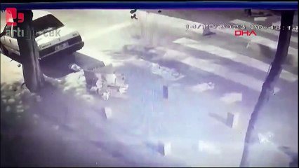 Taksi durağına silahlı saldırı kamerada