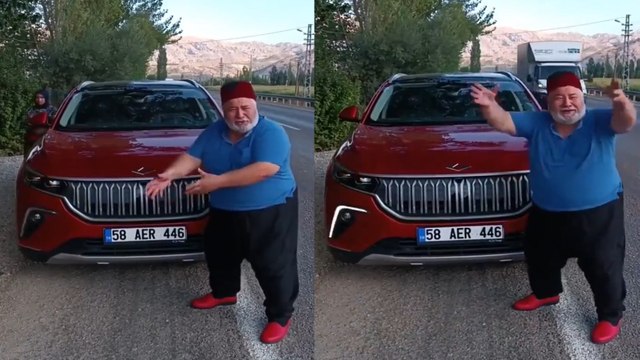 Togg kullanıcısı, aracını anlatırken sevinçten yerinde duramadı