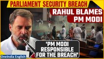 Parliament Security Breach: Rahul Gandhi Blames PM Modi for Security Breach, Cites Unemployment