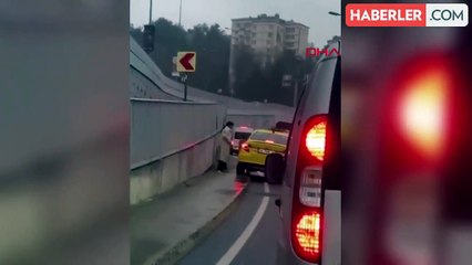 Fatih Sultan Mehmet Köprüsü'nde Kadın Taksiye Tepki Gösterdi
