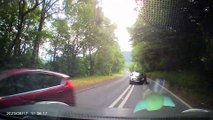 Dashcam shows moment sleeping driver veers across A5 and crashes into oncoming car