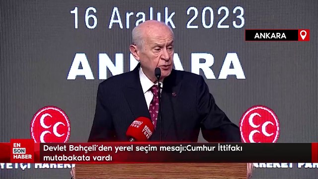 Devlet Bahçeli'den yerel seçim mesajı: Cumhur İttifakı mutabakata vardı