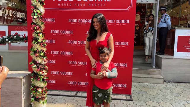 Nimrat Kaur exudes Christmas vibes looking gorgeous in red dress, clicks PICS with fans