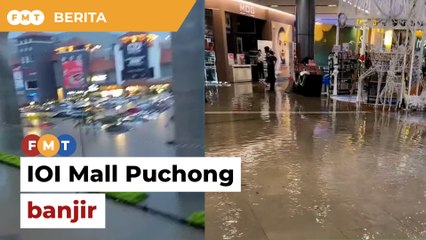 Pusat beli belah IOI Puchong dilanda banjir kilat