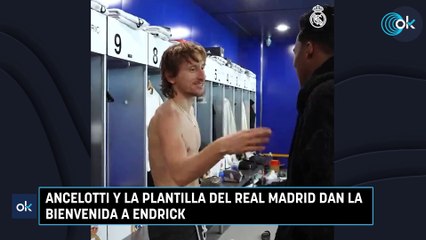 Ancelotti y la plantilla del Real Madrid dan la bienvenida a Endrick