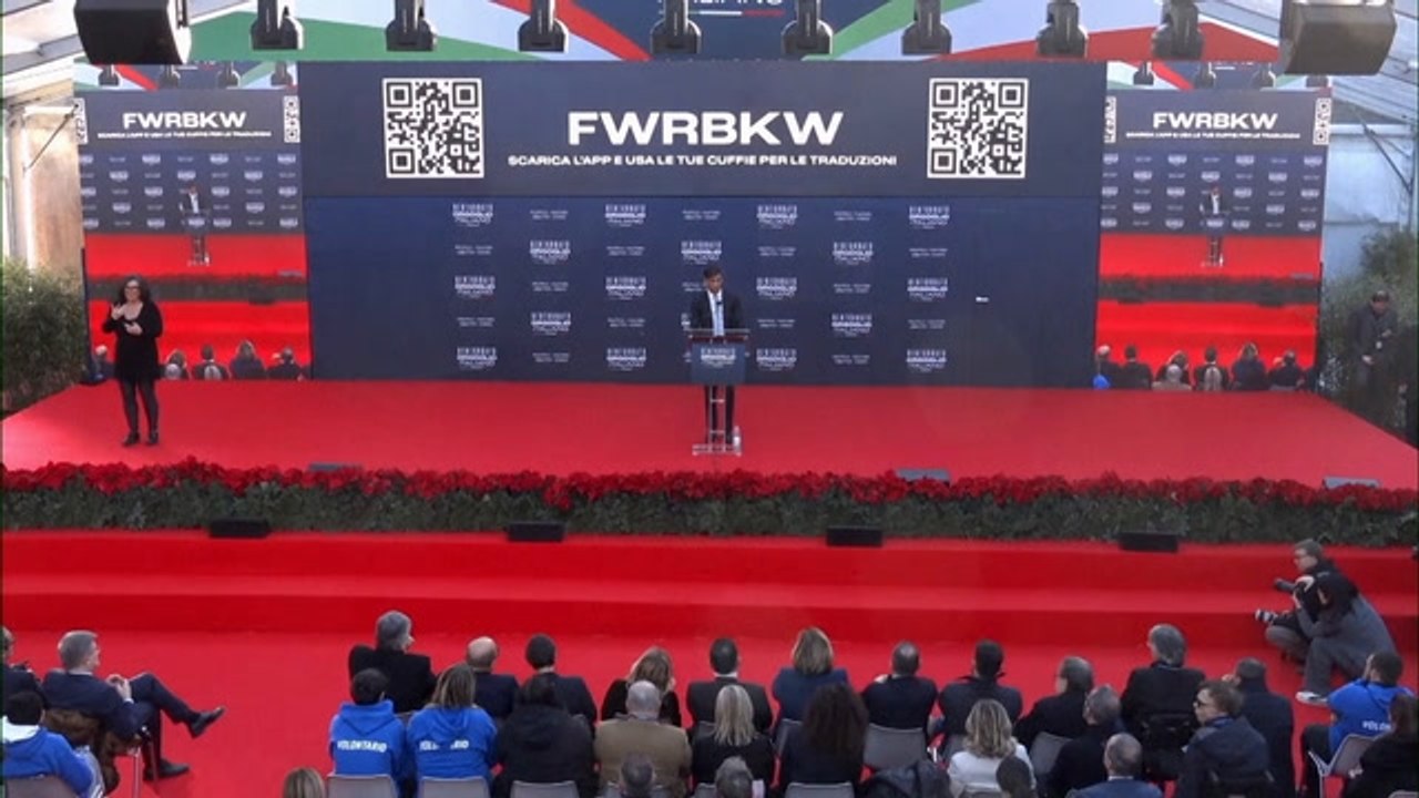 Rishi Sunak warns migrants could ‘overwhelm’ countries in Rome speech