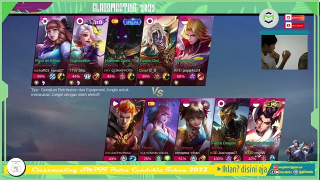 Classmeeting MLBB 2023 Kelas VII-1 K1 dan IX-2 K1 #Round 1