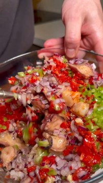 SALADE GAMBAS POULPE #poulpe #crevette #gambas #shrimp #salade #cuisine #recette #recipe