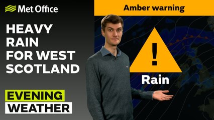 Met Office Evening Weather Forecast 16/12/23 - Rain west Scotland, elsewhere cloudy