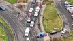 Drone footage of severe traffic on Eastern Road causing by shut lane for roadworks - Marcin Jedrysiak