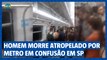 Homem é atingido por metrô em SP ao fugir de suposto arrastão