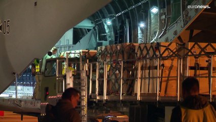 شاهد: ألمانيا ترسل إمدادات طبية إلى مصر لعلاج مرضى قطاع غزة