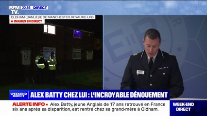 Alex Batty de retour chez sa grand-mère: "Nous sommes ravis qu'Alex Batty ait pu revoir ses proches après tout ce temps", réagit la police britannique