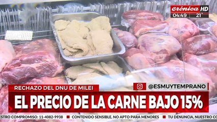 Por la falta de compradores, el precio de la carne terminó bajando de precio