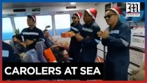 Fast craft crew entertain passengers with Christmas songs