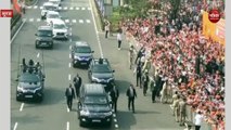 पीएम का रोड शो: लोगों की भारी भीड़ ने सड़कों पर किया पीएम का स्वागत