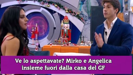 Ve lo aspettavate Mirko e Angelica insieme fuori dalla casa del GF