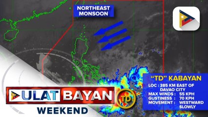 Video herunterladen: Bagyong #KabayanPH, napanatili ang lakas habang kumikilos pa-kanluran sa silangan ng Mindanao