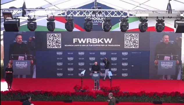 Así ha sido la intervención de Santiago Abascal en 'Atreju', el evento organizado por Giorgia Meloni