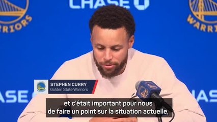 Warriors - Curry : "Je ne peux pas gagner les matches tout seul"