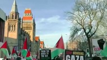 Thousands in Manchester take part in protest against British government's stance on Gaza war