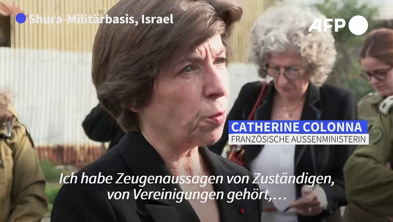 Frankreichs Außenministerin in Israel: Sexuelle Gewalt ist ein Kriegsverbrechen
