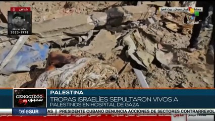 Israel sepulta a palestinos vivos en hospital de Gaza