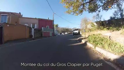 Début montée du col du Gros Clapier par Puget-Ville. Florent Hallu pris en flag sur Habert Florent et Robert !!