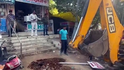 बांसवाड़ा : शहर में कार्रवाई, हटवाए अतिक्रमण