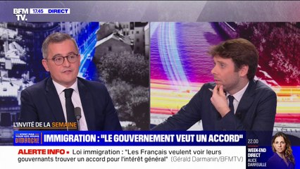 Décalage du versement des prestations sociales aux étrangers: "Il faut distinguer ceux qui travaillent de ceux qui ne travaillent pas", affirme Gérald Darmanin