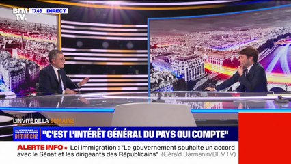 Gérald Darmanin: "Si nous ne prenons pas nos responsabilités, Marine Le Pen va être élue"