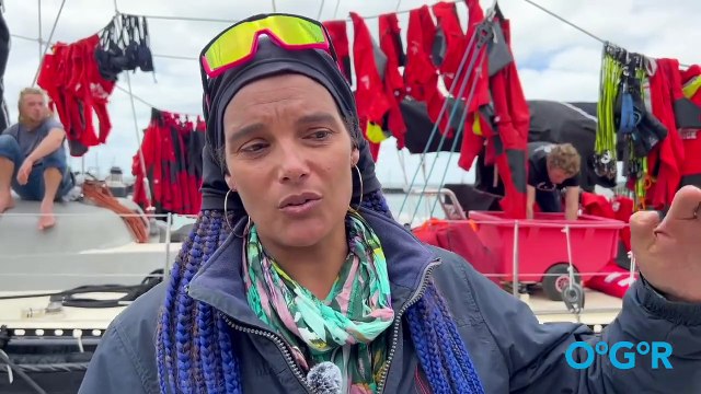 Ocean Globe Race 2023 - Skipper Marie Tabarly (Pen Duick VI) interview after arriving in Auckland