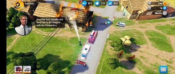 محاكاة شاحنة إطفاء الحريق   ألعاب السيارات Fire fighting truck simulator car games(F)