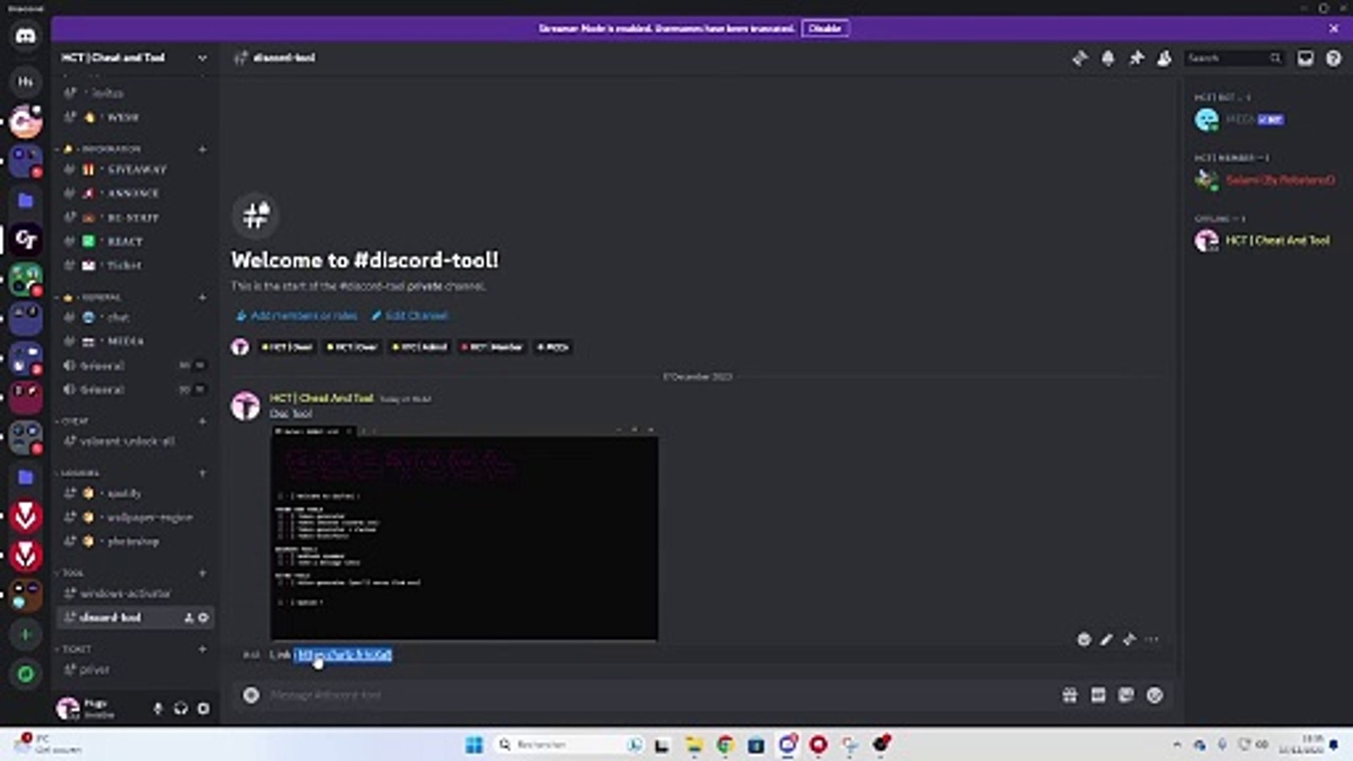 ⁣Discord Tool HTC | Cheat and Tool