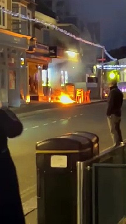 shops evacuated in Newquay