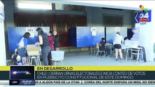 Cierran las urnas electorales y comienza el conteo de votos en Chile
