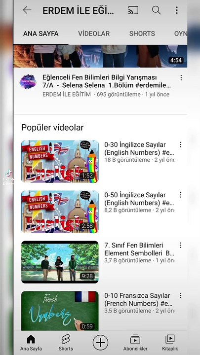 Erdem İle Eğitim Youtube