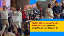 Xóchitl Gálvez, aspirante a la Presidencia, se reúne con simpatizantes en Boca del Río