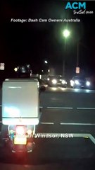 Dashcam captures shocking collision with pizza delivery  driver