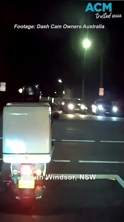 Dashcam captures shocking collision with pizza delivery  driver