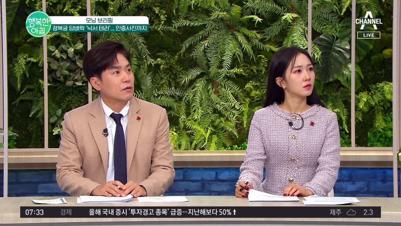 경복궁 담벼락에 44m 낙서 테러, 인증사진까지 찍었다?