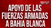 Apoyo de las Fuerzas Armadas a Bahía Blanca tras el temporal