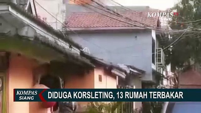 Diduga Korsleting, 13 Rumah di Kawasan Kwitang Senen Ludes Terbakar