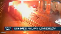 Terekam CCTV Rumah Sekretaris PWNU Lampung Dilempari Bom Molotov oleh OTK
