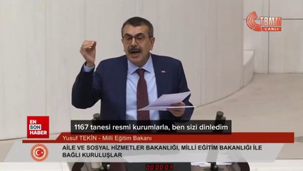 Bakan Yusuf Tekin'in Meclis'teki terör konuşması HDP grubunu öfkelendirdi
