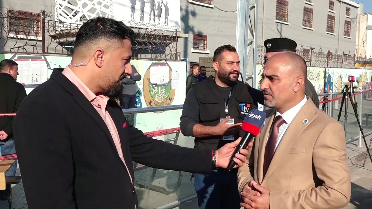 مراسل #العربية منتظر الرشيد يرصد عمليات التصويت...