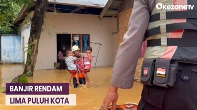 Hujan Deras, Banjir Rendam Sejumlah Titik di Kabupaten Lima Puluh Kota, Sumbar