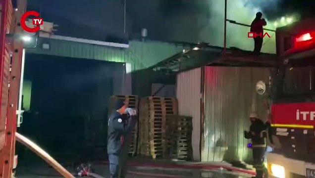 Palet deposunda yangın: 1 işçi dumandan etkilendi